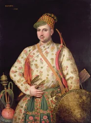 Retrato de un caballero con traje real mogol, 1738